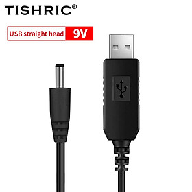 Bộ chuyển đổi TISHRIC DC USB 5V 9V 12V Cáp USB Power Boost Cáp nguồn Dây USB cho Mô-đun Bộ định tuyến Bộ chuyển đổi WIFI qua Powerbank Màu sắc: Đầu thẳng 9V