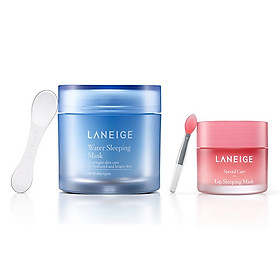 Bộ Laneige Water Sleeping Mask (70ml) + Laneige Lip Sleeping Mask (20g) + Tặng 1 Innisfree Green Tea Mask Sheet