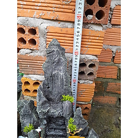 Mua Hòn Non Bộ Thác Nước Sinh Động Tặng Kèm Máy Bơm Hòn Cao 45cm Ngang 29cm