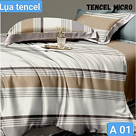 Bộ drap gối Tencel vải Hàn Quốc , đỉnh cao mát , mềm mại { drap và 3 áo gối