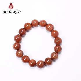 Vòng tay trơn đá san hô hóa thạch mệnh hỏa, thổ - Ngọc Quý Gemstones