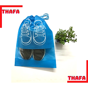 Combo 5 Túi Đựng Giày Dép Túi Xách Chất Liệu Vải Không Dệt Có Dây Rút THAFA Size Lớn (44x35cm)