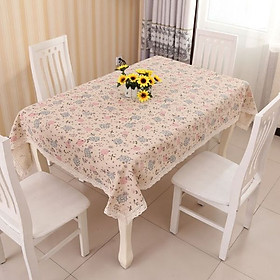 Mua Khăn trải bàn vải canvas hoa bồ công anh - trải bàn nhà hàng - quán ăn-bàn ăn KB09