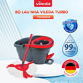 Cây lau nhà VILEDA Turbo Easy Wring&Clean đầu lau tam giác, gồm xô giặt và cây lau nhà - TSU162214