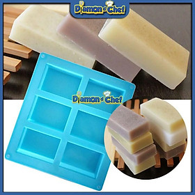 Mua Khuôn Silicon Socola / Thạch / Đá / Xà Phòng 6 Ô Chữ Nhật