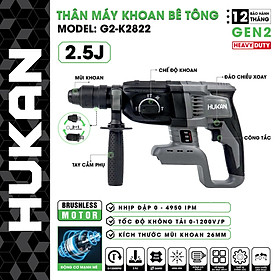 THÂN MÁY KHOAN BÊ TÔNG 26MM BODY G2-K2822 HUKAN -HÀNG CHÍNH HÃNG