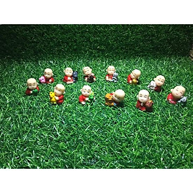 Bộ 12 chú tiểu ngôi ôm 12 con giáp mini