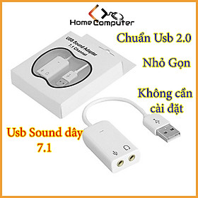 Cáp Chuyển Đổi, Cáp usb sound 7.1 Có Dây. Biến Cổng Usb Thành Cổng  Âm Thanh + Tai Nghe - Ổn Định - Nhỏ Gọn