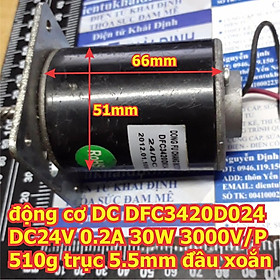 Mua động cơ DC DFC3420D024 DC24V 0.2A 30W 3000V/P trục vặn M4 510g trục 5.5mm đầu xoắn kde4573