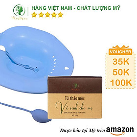 Bộ tái tạo, thơm tho cửa mình sau sinh Wonmom  1 Chậu xông cửa mình + 1