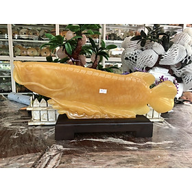 Mua Tượng Cá Rồng phong thủy tài lộc đá Ngọc hoàng long - Dài 50 cm