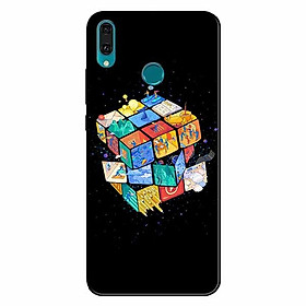 Ốp lưng in cho Huawei Y9 - 2019 Rubik Vũ Trụ