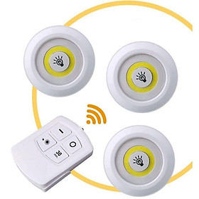 Bộ 3 đèn led cảm ứng dán tường có điều kiển