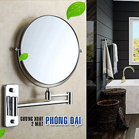 Mua Gương trang điểm cỡ lớn  2 mặt phóng đại xoay 360 độ  treo tường phòng tắm  phòng ngủ  khách sạn