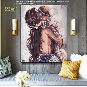 Mua Tranh treo tường tự tô màu số hóa DALI Tranh Ấm Áp Lòng Mẹ N016