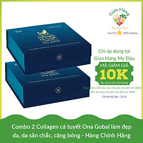 Combo 2 Collagen cá tuyết Ona Gobal làm đẹp da, da săn chắc, căng bóng ngậm nước ẩm mượt, ngăn ngừa lão hóa da - - Nhập khẩu 100% collagen cá tuyết từ Nauy của tập đoàn Seagarden