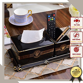 Mua Hộp đựng giấy màu đen huyền bí mang phong cách hiện đại và cổ điển sang trọng CB01-HG2