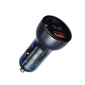 Baseus -BaseusMall VN Tẩu sạc nhanh công suất cao 65W Baseus Particular Digital Display QC+PPS Dual (Hàng chính hãng)