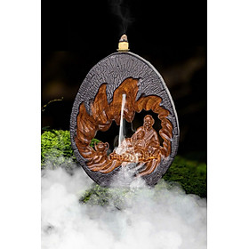 Mua Tượng điêu khắc  thần trà xông trầm bằng gỗ bách xanh thơm nức đẹp long lanh