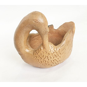 Chậu thú gà vịt bằng gốm đất nung thủ công làng gốm Bàu Trúc - Gốm Chăm handmade trang trí vintage