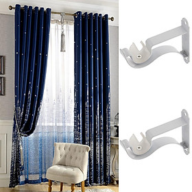 2PCs Curtain Finials Window Drapery Decorative Pole Rod End