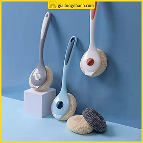 Mua Cọ Chà Xoong Nồi Có Cán Tay Cầm  Đầu Cọ Làm Bằng Sợi Lưới Tiện Dụng  Đánh Sạch Mọi Vết Bẩn