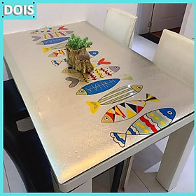 Mua Khăn Trải Bàn Cao Cấp Nhựa PVC Chống Thấm Nước  Chống Bám Bẩn Cho Bàn Ăn  Bàn Phòng Khách Cá - 90x160cm