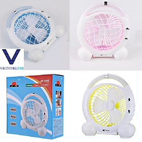 Mua QUẠT BÀN CỰC MÁT JR-5500 CÓ ĐEN LED   3 CHẾ ĐỘ MÁT   2 CỔNG SẠC