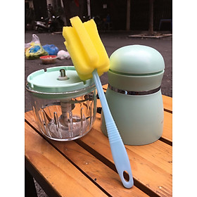 Mua Máy xay đa năng mini (6 lưỡi dao khỏe) rất thích hợp xay đồ ăn dặm cho bé (nhỏ gọn  tiện lợi)