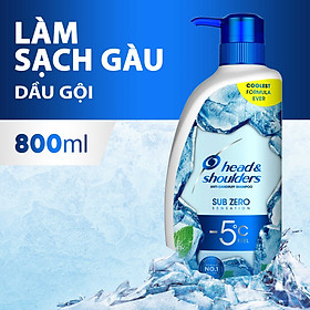 Dầu Gội Head & Shoulders Sub-Zero Băng Lạnh 0 Độ 800ml - Mát lạnh như băng - Thổi bay gàu ngứa