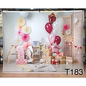 Thảm vải chụp ảnh / Thảm vải treo tường / Tranh vải decor tiệc sinh nhật cho bé (mã T183)