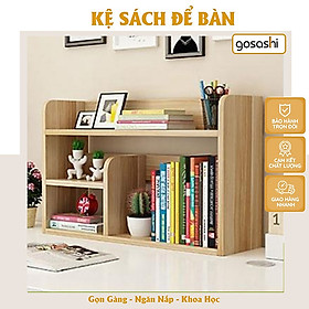 Kệ Sách, Kệ Hồ Sơ Đa Năng Để Bàn Phong Cách Tối Giản Nhỏ Gọn, Dễ Lắp Đặt, Dễ Vệ Sinh Thương Hiệu Gosashi-KSGDB