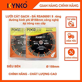 LƯỠI CẮT GẠCH - ĐÁ RSA06001 9 răng đường kính phi 158mm công nghệ ép nóng