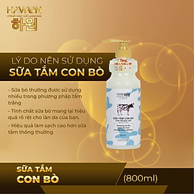 Sữa Tắm Tinh Chất Sữa Bò Dưỡng Da Cấp Ẩm Cao Cấp HAWON