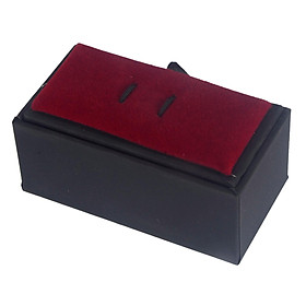 Vintage Red Velvet Jewelry Display Box Gift Case For Men Tie Clip Storage