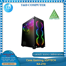 Mua Vỏ máy tính Case VSP KA210 Gaming kính cường lực (Micro-ATX/ATX) - Hàng chính hãng TECH VISION phân phối