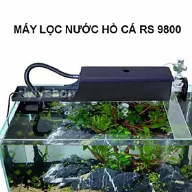 (TẶNG BÔNG LỌC) Máy lọc nước hồ cá RS 9800 ba chức năng: bơm + lọc + thổi khí, phù hợp cho bể thủy sinh dài 1 - 1.4m