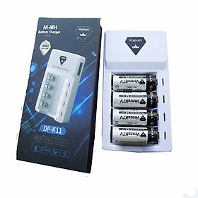 Mua Combo 4 viên pin sạc AA Venza 3000 mAh và bộ sạc pin đa đăng