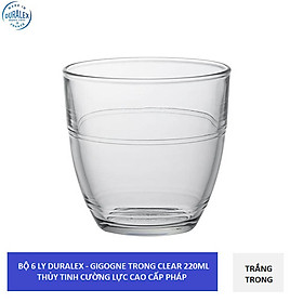 {Hàng chính hãng} Bộ 6 ly D1017A Duralex - Gigogne trong Clear 220ml Thủy tinh cường lực cao cấp Pháp