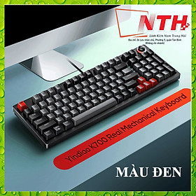 Mua Bàn phím cơ blue switch YINDIAO K700 thiết kế mini 96 phím với nút vặn đa năng có 12 chế độ đèn LED cực đẹp