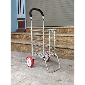 Mua xe kéo đi chợ có giỏ gấp gọn cao cấp ( tặng cào lưng 50cm)