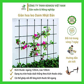 Giàn hoa leo đàn hồi Hàng Chính Hãng DAIM Nhật Bản W120cm x H120cm Lõi thép bọc nhựa làm giàn cây leo