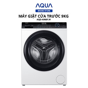 Máy giặt cửa trước Aqua 9KG AQD-A900F.W - Hàng chính hãng bảo hành động cơ 10 năm -  Miễn phí giao hàng toàn quốc - Hỗ trợ lắp đặt
