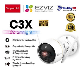 Mua Camera Wifi EZVIZ ngoài trời C3X có màu ban đêm  báo động công nghệ AI - Hàng chính hãng