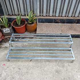 Mua Kệ sắt đỡ chậu cây Dài 100cm  Rộng 20cm  Cao (10-20)cm  hộp thép 20*20mm mạ kẽm  chân có nút nhựa chống trượt  dùng để kê đồ  kê chậu rau  kê chậu hoa