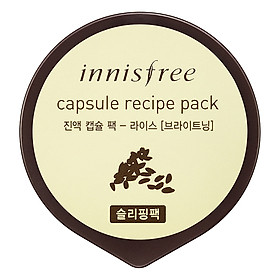 Mặt Nạ Ngủ Làm Sáng Da Từ Gạo Innisfree Capsule Recipe Pack - Rice (10ml)