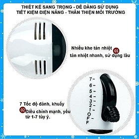 Mua Máy đánh trứng cầm tay đa năng 7 tốc độ - trắng phối đen - Hàng Chất Lượng