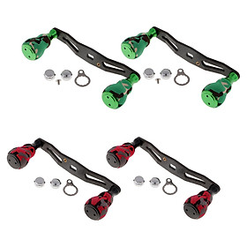 2 Kit Carbon Fiber Fishing Reel Handle DIY for Baitcasting Reel