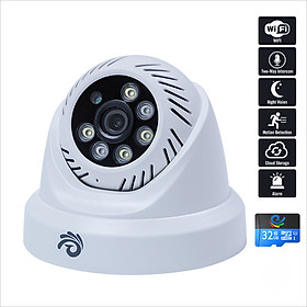 Camera Wifi An Ninh Trong Nhà, Độ Phân Giải 2.0Mpx FULL HD 1920x1080P, Đàm Thoại 2 Chiều, Có Màu Ban Đêm, Kèm Thẻ 32Gb - Chính Hãng