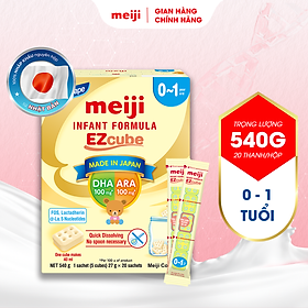 Sản Phẩm Dinh Dưỡng Công Thức Dạng Viên Meiji Infant Formula EZcube Cho Trẻ Từ 0-1 Tuổi 540g